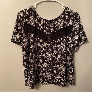 Black and white blouse